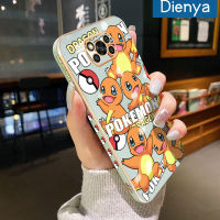 เคส Dienya สำหรับ Xiaomi MI POCO X3 NFC POCO X3 Pro POCO C40การ์ตูน Pokemon ใหม่กรอบสี่เหลี่ยมพื้นผิวชุบซิลิก้าเจลนิ่มกันกระแทกเคสมือถือฝาครอบป้องกันรวมทุกอย่างในเลนส์กล้องถ่ายรูป