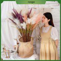 RONGW 40นิ้วสีสัน Props Plant Stems ตกแต่งบ้าน Pampas Grass ดอกไม้ Phragmites พืชประดิษฐ์ Faux Pampas Reed ช่อ