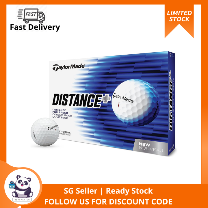 TaylorMade Distance Plus Golf Balls (One Dozen) Designed for Speed