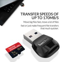 B531 Sandisk สามารถ USB การ์ดรีดเดอร์ SD ขนาดเล็กมากถึง170เมกะไบต์/วินาทีสำหรับ UHS-I ความจุใดๆการ์ดหน่วยความจำ TF การเขียนสูง