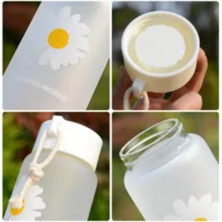 little-daisy-frosted-water-bottle-creative-frosted-water-bottle-portable-rope-for-travel-tea-cup-drink-bottle-tea-juice-cup