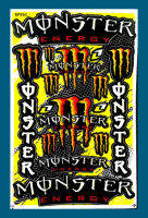 สติกเกอร์ Monster 995 (สีเหลือง) สติกเกอร์แต่งรถ สำหรับรถมอเตอร์ไซค์ ติดรถยนต์ รถซิ่ง รถวิบาก หมวกกันน็อค โลโก้  Stickersยอดฮิต จำนวน 1 แผ่น