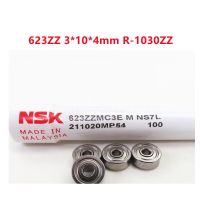 50pcs Original NSK high speed bearing 623ZZ 3*10*4mm R-1030ZZ Miniature ball bearings 623 623Z 3x10x4 mm Axles  Bearings Seals