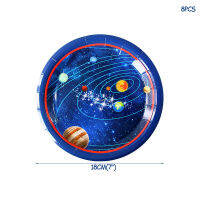 52Pcs Outer Space Solar System Planet Galaxy Party 16เกสต์เด็กวันเกิด Party Tableware แผ่นกระดาษถ้วย Napkinshot