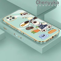 เคส Chenyyka สำหรับ OPPO A92s Reno 4z เคสซิลิโคนลายการ์ตูนสุนัขคุ้กกี้ดีไซน์ใหม่ด้านข้างเคสโทรศัพท์กันกระแทกกล้องฝาปิดเลนส์เต็มรูปแบบ