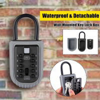 Key Lock Box With 4 Digits Combination High Security Keys Safe Storage Security Lock Box Case For Household Outdoor Wall Key Box