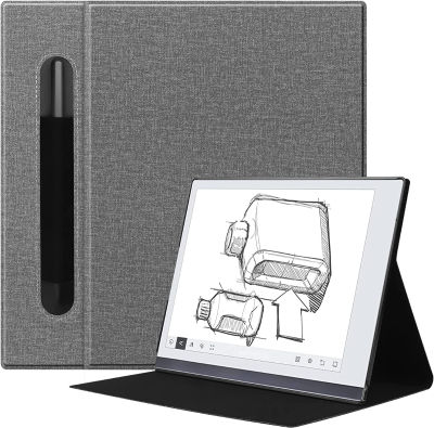 KuRoKo Slim Lightweight Book Folios Case Cover for Remarkable 2 10.3 inch Digital Paper(2020 Released)-LightGrey Light Grey