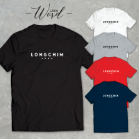 Little Word เสื้อยืดคอกลมแขนสั้นพิมพ์ลาย Longchim สไตล์มินิมอล ทรงUnisex