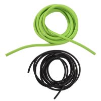 2Pcs Tubing Exercise Rubber Resistance Band Catapult Dub Slingshot Elastic 2.5M - Black &amp; Green