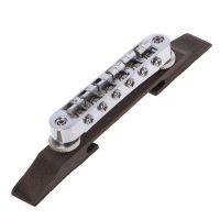 Adjustable Chrome Rosewood Bridge Roller Saddles For Les Paul Jazz Guitar Guitar Parts amp; Accessories