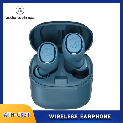 ATH-CK3TW เทคนิคก้าเสียงเดิม Ture หูฟังไร้สายบลูทูธหูฟัง TWS กีฬา5.0ชุดหูฟังสเตอริโอพร้อมไมโครโฟนการควบคุมแบบสัมผัส