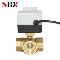 【YF】 Brass Motorized Ball Valve 3-Wire Two Control Electric Actuator AC220V 3 Ways /2 Way DN15 DN20 DN25 DN32 DN40 with Manual Switch