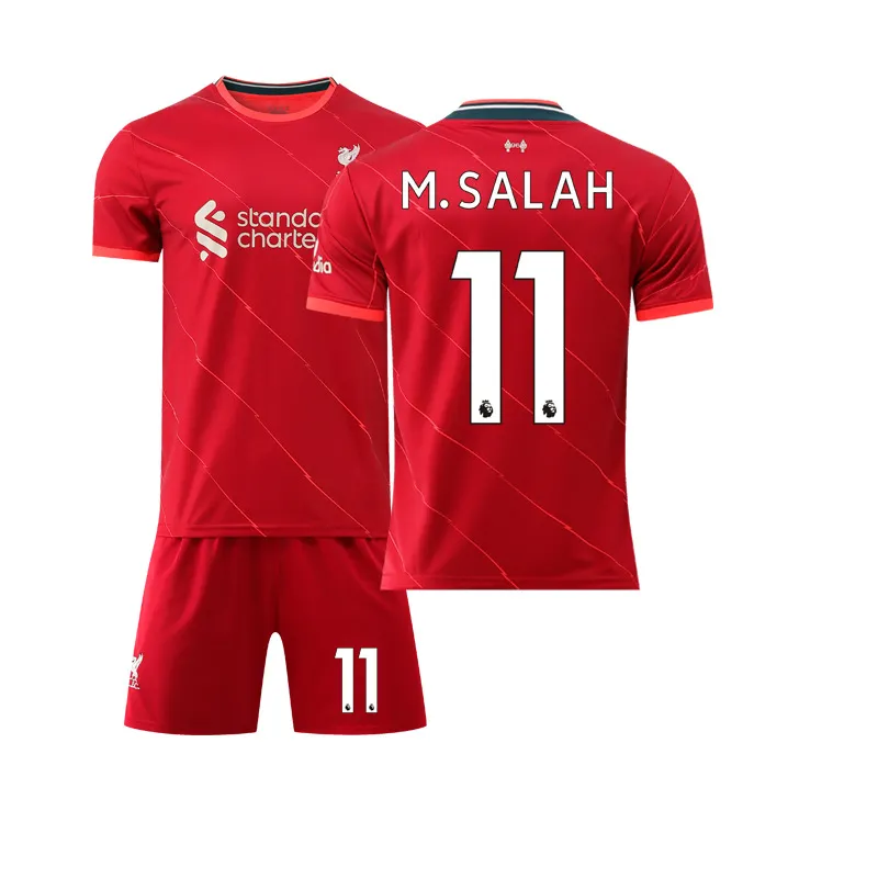 2122 Liverpool Home No. 11 Saleh No. 10 Mane Football Kit Children