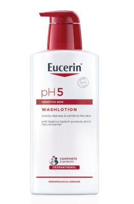 ยูเซอริน ครีมอาบน้ำสำหรับฟื้นบำรุงเกราะปกป้องผิวให้แข็งแรง Eucerin pH5 WASHLOTION 400ml