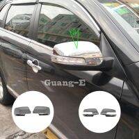 Hans1 Car Styling Decoration Back Rear View Eyebrow Side Door Mirror Cover Stick Trim Frame Molding 2pcs 2013 2014