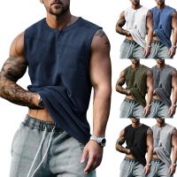 hot【DT】 New Fashion Cotton Sleeveless Top Mens Piece Gym