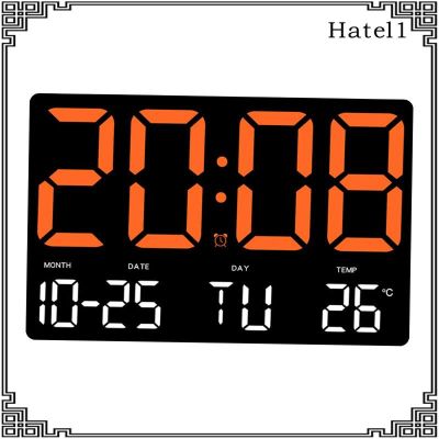 wuhau [Hatel] นาฬิกาปลุกดิจิทัล หน้าจอ LED ขนาดใหญ่ ปรับได้ อเนกประสงค์ สําหรับตกแต่งห้องนอน สํานักงาน ข้างเตียง x78