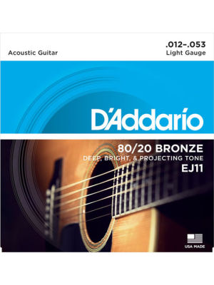 Daddario สายกีต้าร์โปร่ง Acoustic Guitar String รุ่น EJ-11