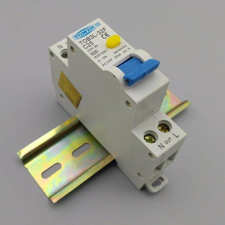 18mm-rcbo-25a-1p-n-6ka-residual-current-differential-automatic-circuit-breaker-with-over-current-and-leakage-protection