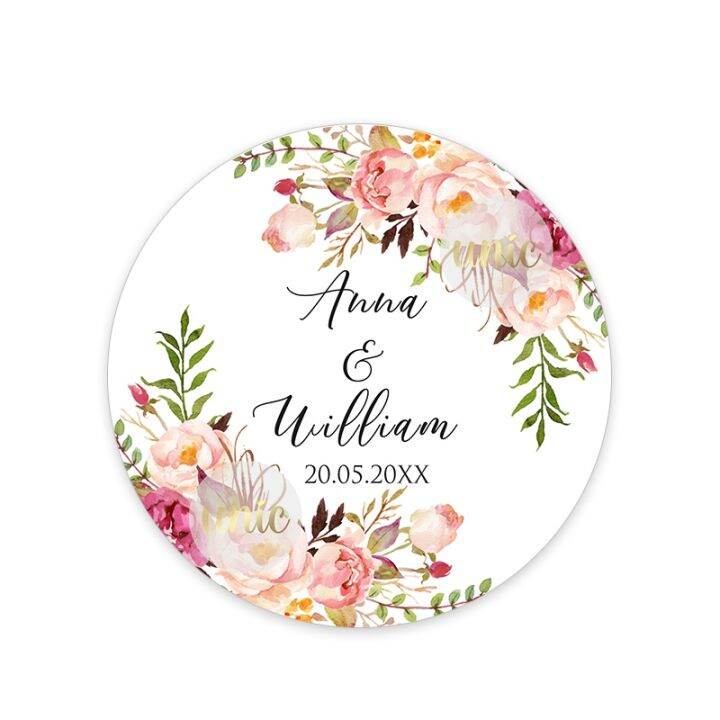 hotx-dt-100pcs-personalized-round-label-stickers-custom-for-wedding-bridal-shower-baptism-communion-bar-mitzvah-favors