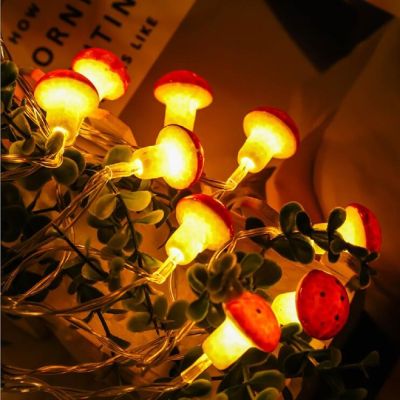 Holiday Garland String Lights USB Battery Powered Waterproof Mushroom Fairy Lamp For Christmas/Party/Xmas Decoration New Year