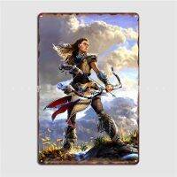 Aloy Horizon Art ป้ายโลหะ Wall Plaque การพิมพ์ Club Bar โปสเตอร์ Popular Gaming Decor