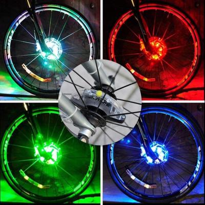 ไฟ GUDE001 LED รถจักรยานแบบชาร์จไฟได้ดุมล้อกันน้ำ USB ก้านจักรยานหลากสี RGB
