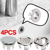 4PCS Sink Overflow Cover Ceramic Basin Overflow Rings Kitchen Bathroom Round Wash Basin Trim Hollow Hole Bath Sink Drain Caps Showerheads