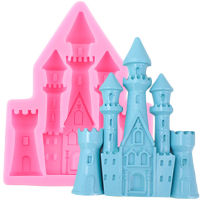 Large Princess Castle Silicone Mold 3D House Fondant Molds Baby Birthday Cake Decorating Tools Cookie Candy Clay Chocolate Mould