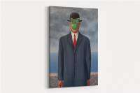 René Magritte ลูกชายของชายภาพวาดผ้าใบ Rene Magritte ลูกชายของมนุษย์ทำสำเนาศิลปะบนผนังเครื่องตกแต่งฝาผนังของขวัญคริสต์มาสเซอร์เรียลิสต์