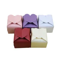 10/20/50Pcs Love Heart Paper Candy Boxes Wedding Favor Gifts Box Folding DIY Packaging Bag Baby Shower Birthday Party Decoration Cleaning Tools