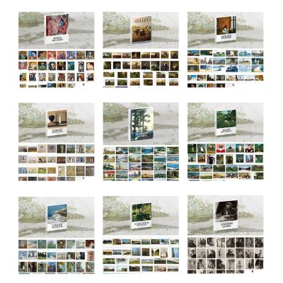 【YF】✔  30Pcs Museum Artists English Postcards Envelope Artwork Card Wish Works by MatissePicasso Van Gogh
