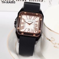 Korean version of the simple retro numerals womens square watch calendar large dial temperament ins waterproof