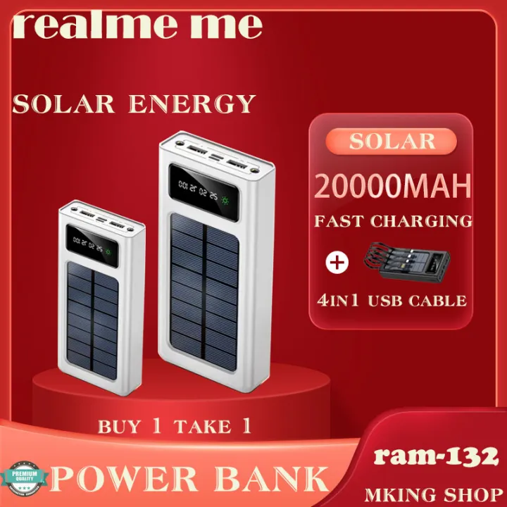 buy 1 take 1 realme Solar charging powerbank 20000mAh Fast Charge