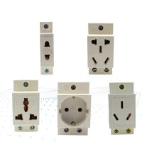 ✻◊ EU type 35mm DIN Rail Mount AC Power ac30 Modular Socket 10/16A 250V AC socket Connector