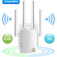 Onvian Wifi Repeater Router Wireless Repetidor Wifi 1200Mbps Dual-Band 2.45G 4Antenna Wi-Fi Range Extender Wi-Fi Routers