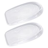 1pair Shoe Pads Height Increase Insoles Shockproof Inserts Heel Lifts Invisible Sneaker Cushion Elastic Silicone Feet Care Soft Shoes Accessories