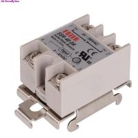 1Pcs Single Phase SSR 35MM DIN Rail Fixed Solid State Relay Clip Clamp