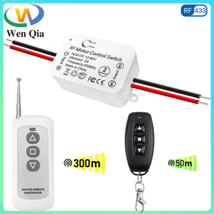 WenQia 12V Garage Door Opener Motor Gate Remote Control Switch,Wireless