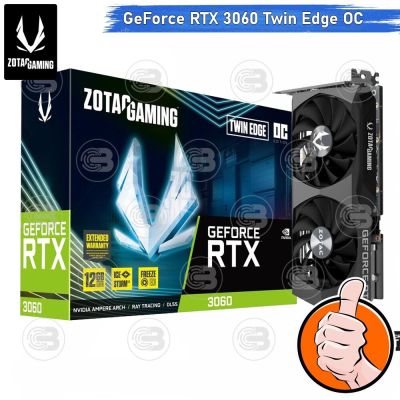 [CoolBlasterThai] ZOTAC GAMING GEFORCE RTX 3060 TWIN EDGE OC 12GB GDDR6 LHR (3Y-SVOA) New-In-Box