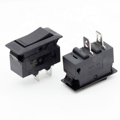 Kuoyuh 94N 220V AC Reset Push Rocker Switch Black Circuit Breaker 16A Thermal Overload Protector Switch