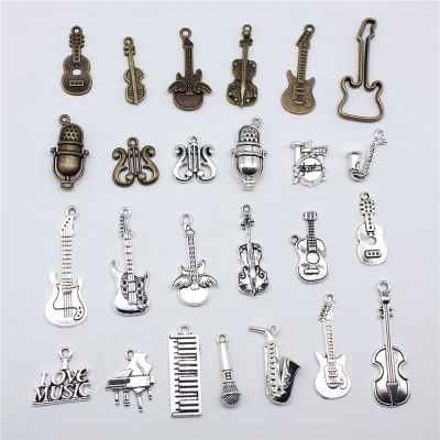 【CC】✼☒☂  10pcs Music Charms Musical Instrument Drum Microphone Jewelry Making