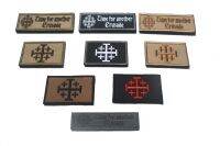 bjh✔❄✧  1pcs templar knights jerusalem cross tactical Patches  patches hook badges army for backpack