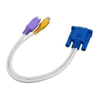 1 Buah 15Pin PC VGA SVGA Ke S-video RCA Komposit AV TV Out Kabel Adaptor Konverter