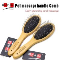 ETXPet Grooming Pet-specific Handle Comb for Massage Soft  Smooth Natural Moso Bamboo Dogs &amp; Cats Accessories