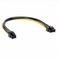 PCIe 6Pin to 6 2 Pin Power Supply Cable 8 pin to 6 Pin PCI Express Graphics Card Power Cable Male to Male Port 0.5M