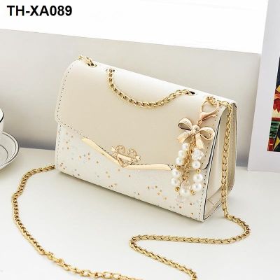 ☁ Glitter bag inclined shoulder one han edition lady bag mobile change purse