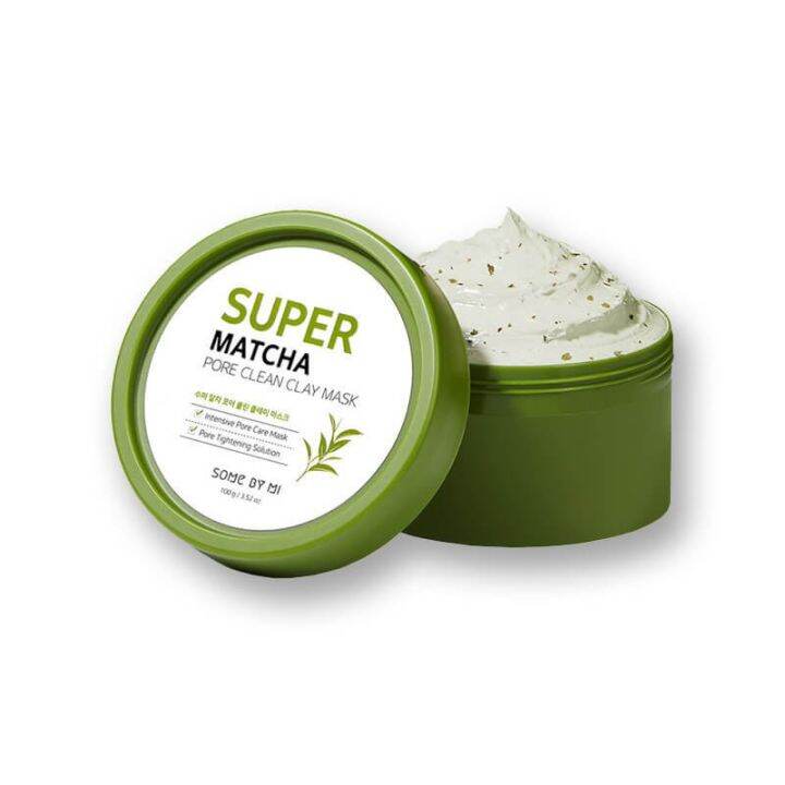 some-by-mi-super-matcha-pore-clean-clay-mask-100g-มาส์กโคลนมัจฉะ-เนื้อนุ่ม-ขจัดเซลล์ผิว-กระชับรูขุมขน