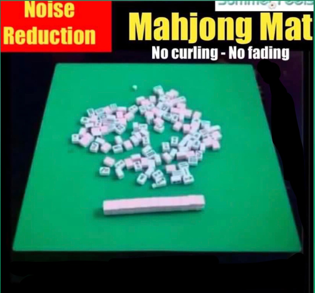 1x Stille Mahjong Mat Paigow Kartenspiel Tischtuch Anti Rutsch Dual Use Braun 