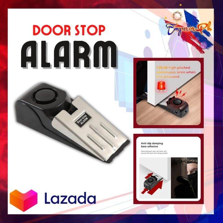Home Security Door Stop Alarm System 120 Db Stopper Alarm Block
